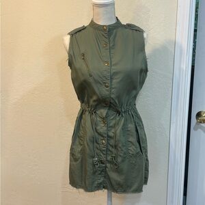 🍀BKE Sleeveless Olive Green Utility Vest Size XS Gorpcore🍀